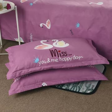High Thread Count Skin-Friendly Pillowcase Pair Standard Size Suitable for Single Beds and Double Beds