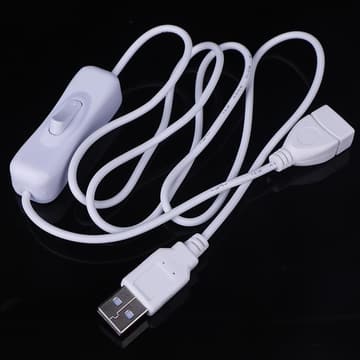 USB 2.0 Extension Cable with On/Off Switch - 1m