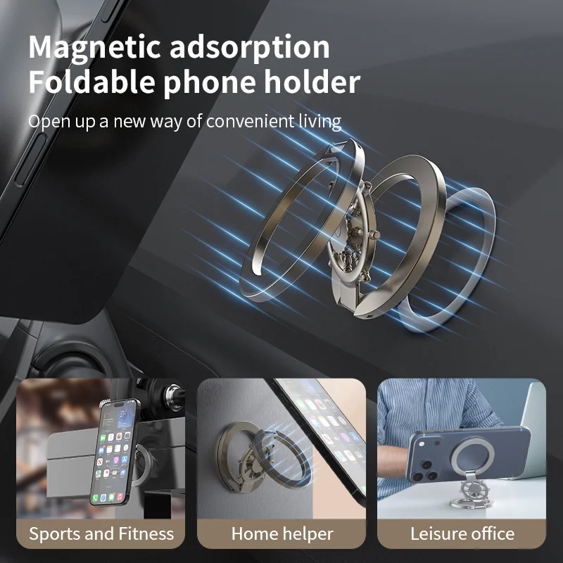 Double-Sided Magnetic Ring Holder Foldable Phone Stand — Product detail image 3