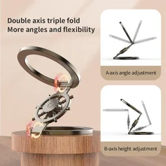 Double-Sided Magnetic Ring Holder Foldable Phone Stand-5