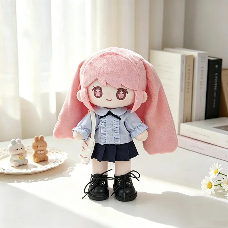 22cm Cream Satin Strawberry Sweet Dress Doll Outfit — Product detail image 2