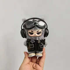 Min Yi Plush Pendant with Faux Leather Jacket & Skirt Outfit-2