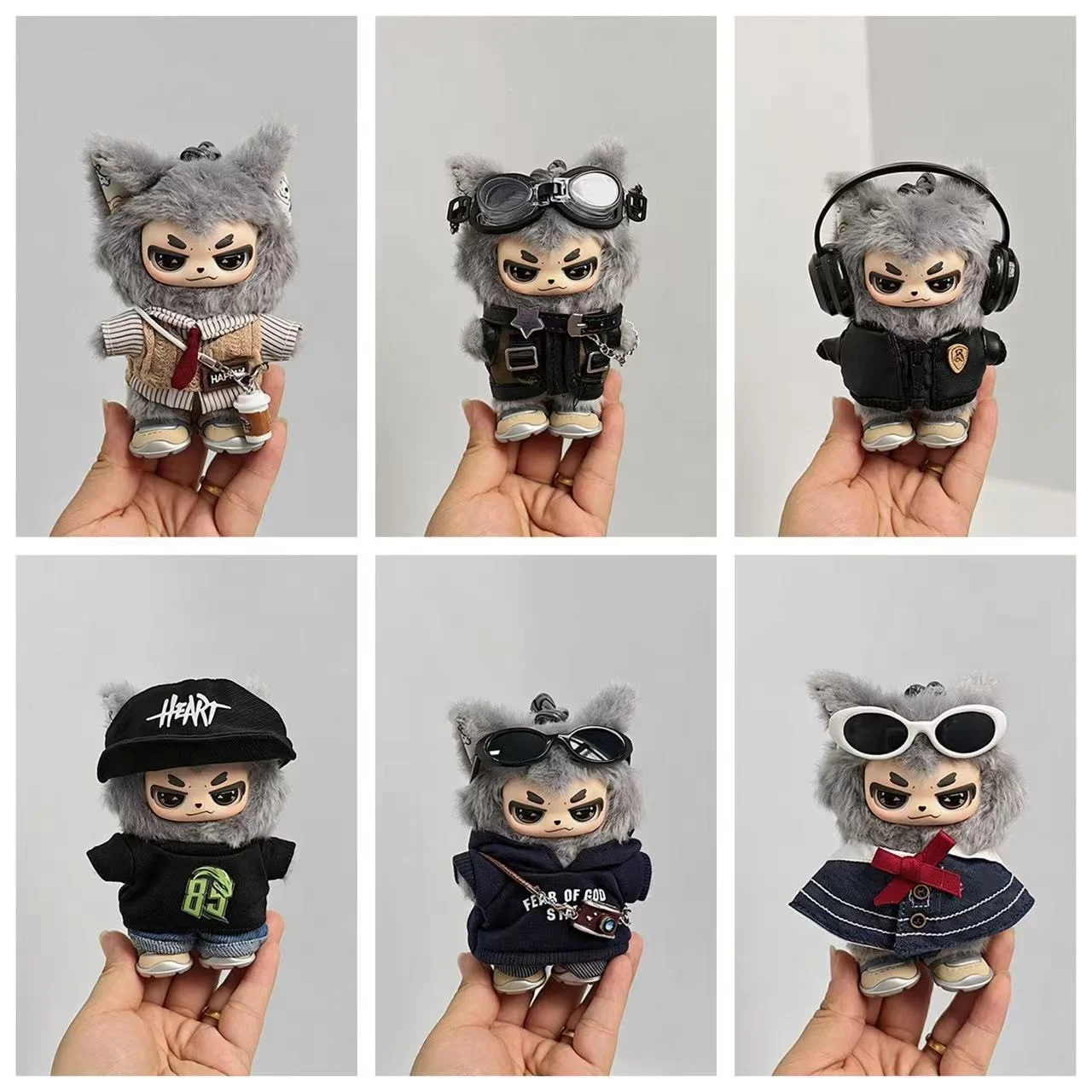 Min Yi Plush Pendant with Faux Leather Jacket & Skirt Outfit — Product detail image 1