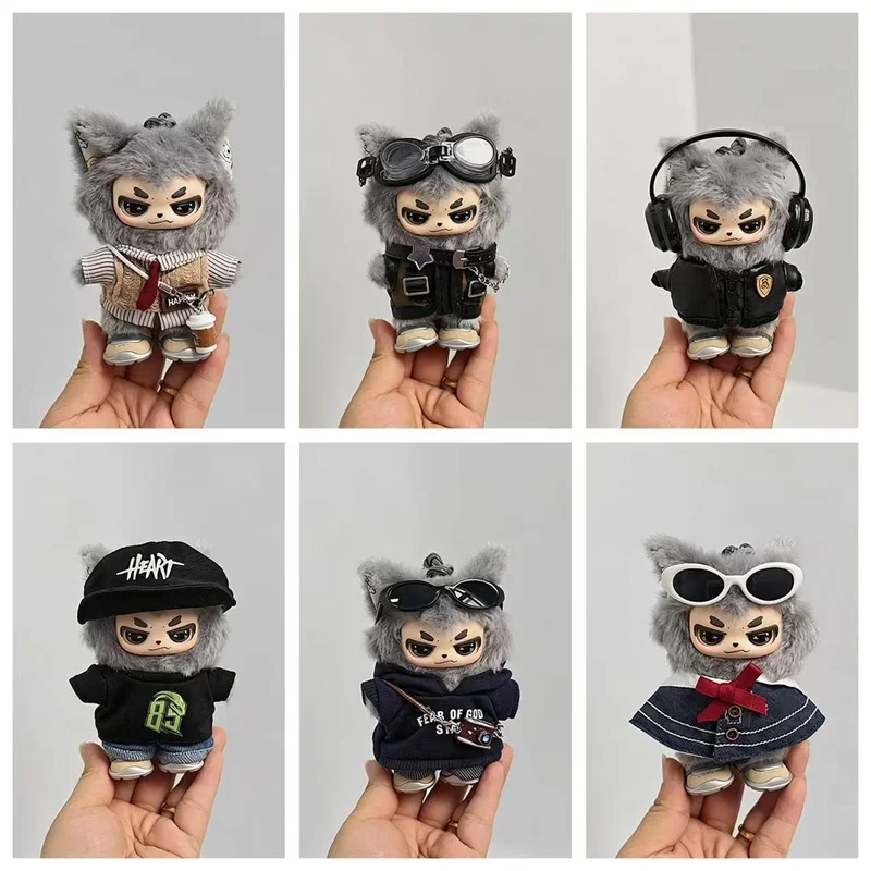 Min Yi Plush Pendant with Faux Leather Jacket & Skirt Outfit