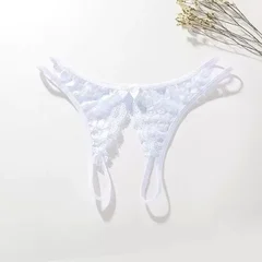 Sexy Sheer Lace Crotchless Open Crotch Women's Thong-5