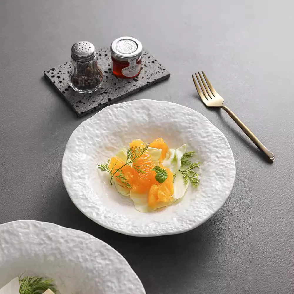Stone-Textured Ceramic Deep Plate & Serving Bowl — Product detail image 1