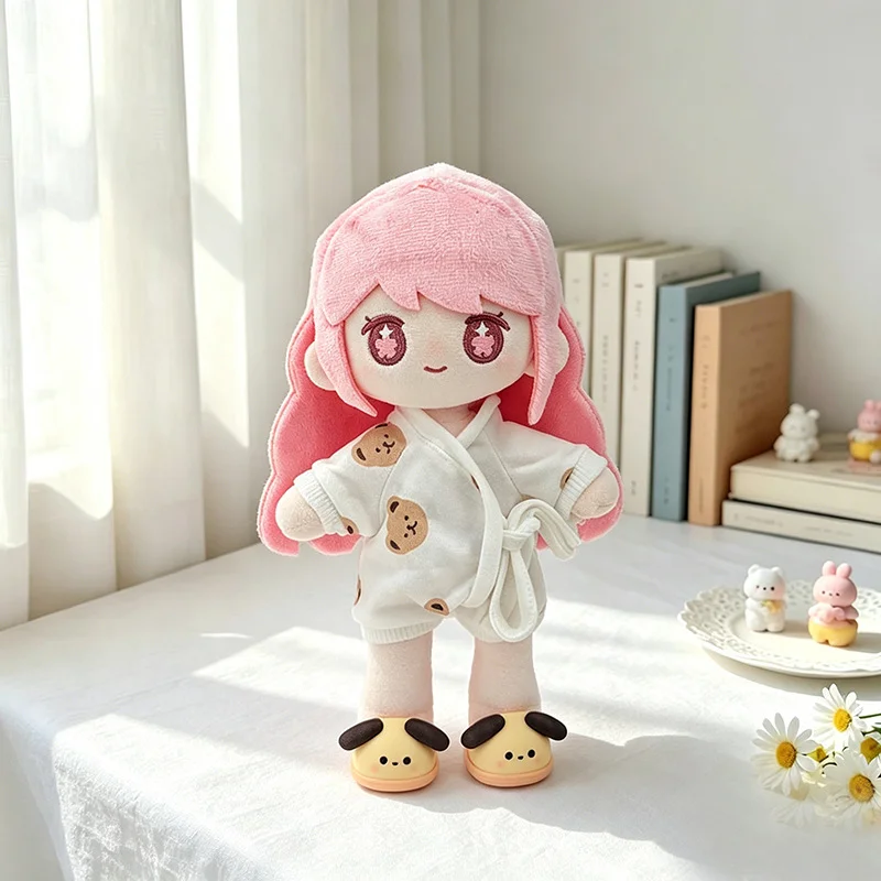22cm Cream Satin Strawberry Sweet Dress Doll Outfit — Product detail image 5