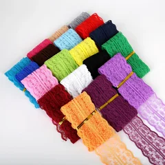 4.5cm Embroidered Lace Ribbon Trim for Sewing and DIY Craft Decorations-6