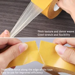 Clear Waterproof Fiberglass Mesh Double-Sided Acrylic Mounting Tape-4