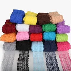 4.5cm Embroidered Lace Ribbon Trim for Sewing and DIY Craft Decorations-3