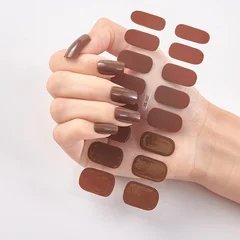 2025 New No-Glue Gel Press-On Nail Stickers, Waterproof Matte Wearable Nails for Women-10
