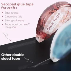 Secopad Double-Sided Tape Rollers, 4 Pack, 0.3 in-2