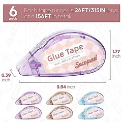 Secopad Double-Sided Tape Rollers, 4 Pack, 0.3 in-11