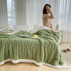 Double-Sided Fleece Jacquard Blanket-9