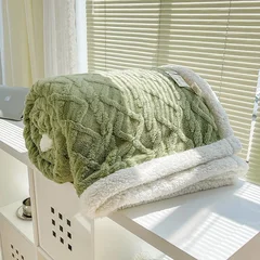 Double-Sided Fleece Jacquard Blanket-5