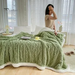Double-Sided Fleece Jacquard Blanket-3