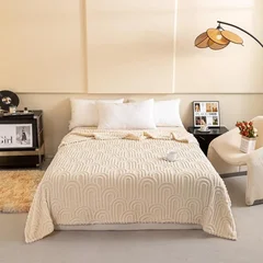 Roman Column Jacquard Double-Sided Fleece Blanket-4