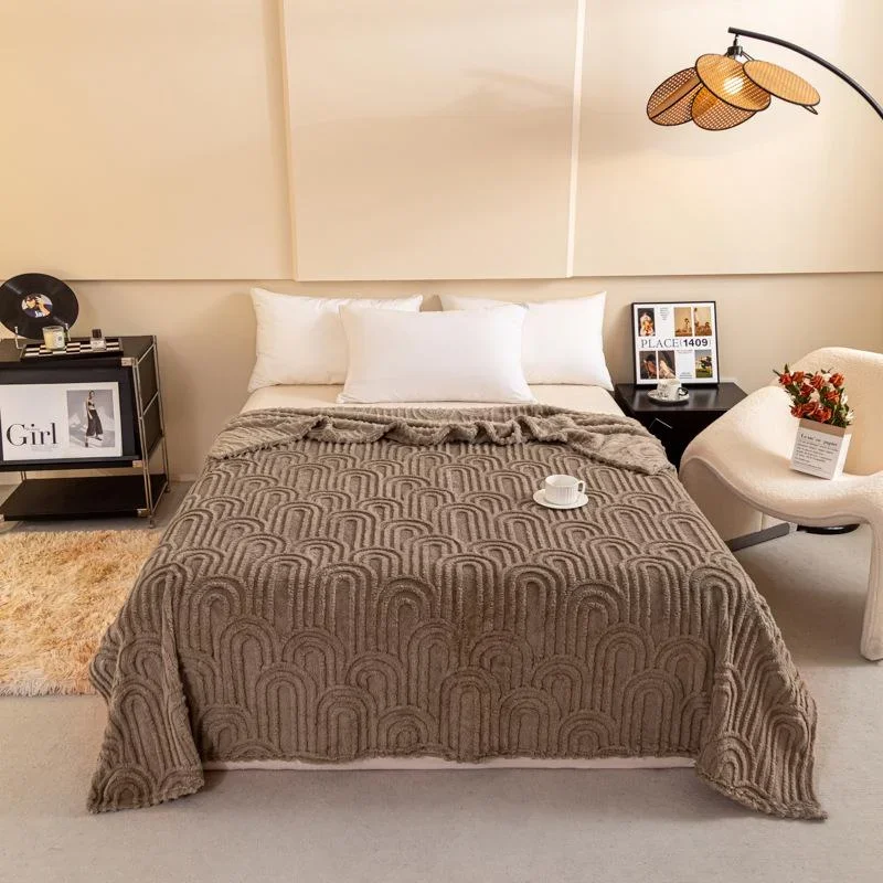 Roman Column Jacquard Double-Sided Fleece Blanket