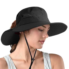Women's Wide Brim Sun Protection Bucket Hat UPF 50+ UV Protection Summer Outdoor Hat-3
