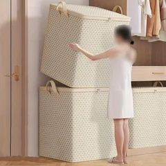 220L Fabric Storage Bag with Zippers & Handles-5