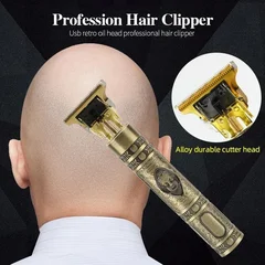 Men's Professional USB Rechargeable Hair Clipper, Head Shaver, Beard Trimmer-10