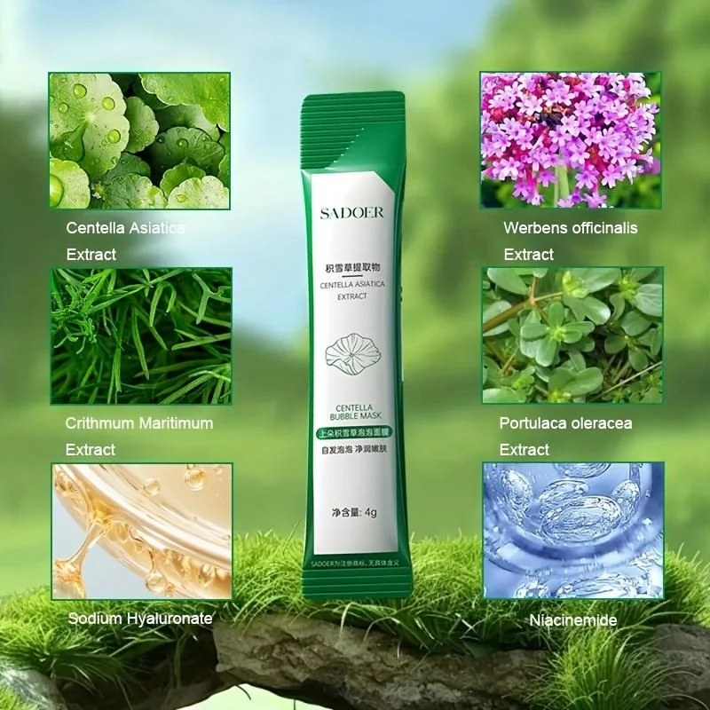 Hyaluronic Acid & Centella Bubble Masks, 12 Pack — Product detail image 1