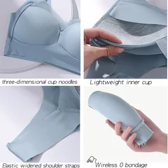 Plus Size Seamless Sexy Push-Up Wireless Sports Bra-3