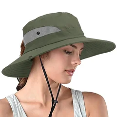 Women's Wide Brim Sun Protection Bucket Hat UPF 50+ UV Protection Summer Outdoor Hat-4