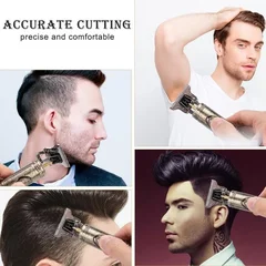 Men's Professional USB Rechargeable Hair Clipper, Head Shaver, Beard Trimmer-7