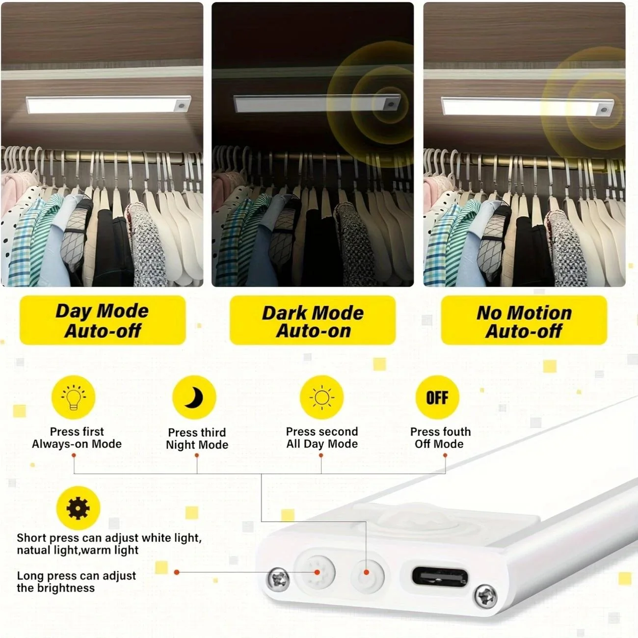 Wireless LED Motion Sensor Night Light — Product detail image 3