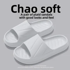 Home EVA Anti-Odor Non-Slip Couple's Summer Slide Sandals-11