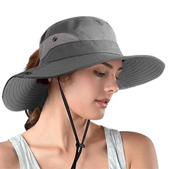Women's Wide Brim Sun Protection Bucket Hat UPF 50+ UV Protection Summer Outdoor Hat-5