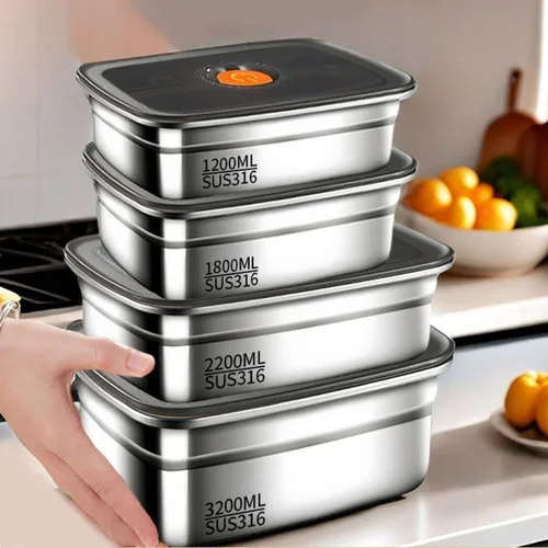 Stainless Steel Lunch Box – Leakproof, Freezer & Fridge Safe Kitchen Storage Container