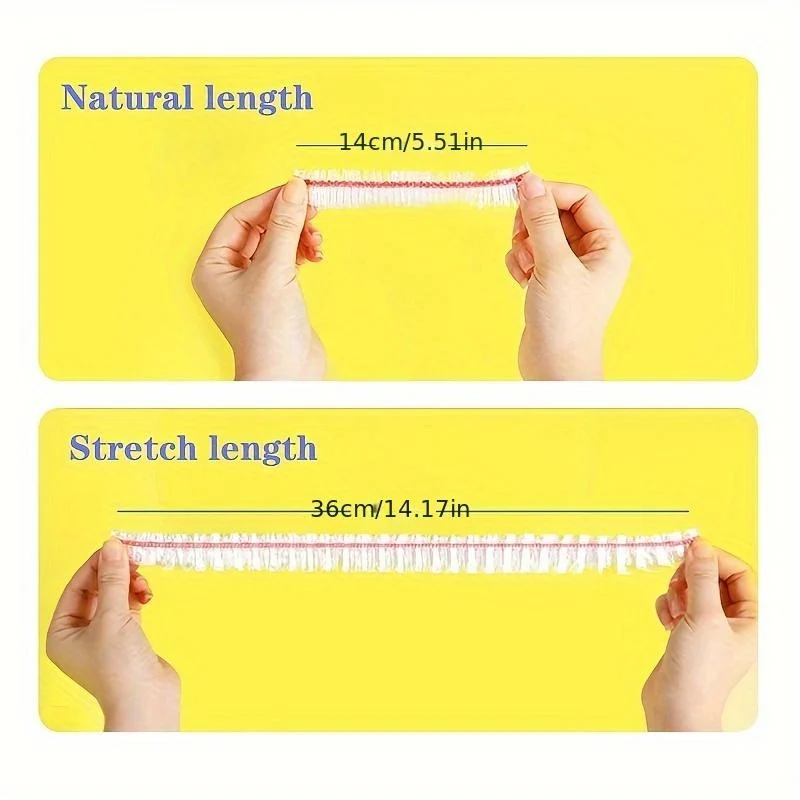 100-Pack PE Stretch Food Covers Disposable Elastic Bowl Covers — Product detail image 2