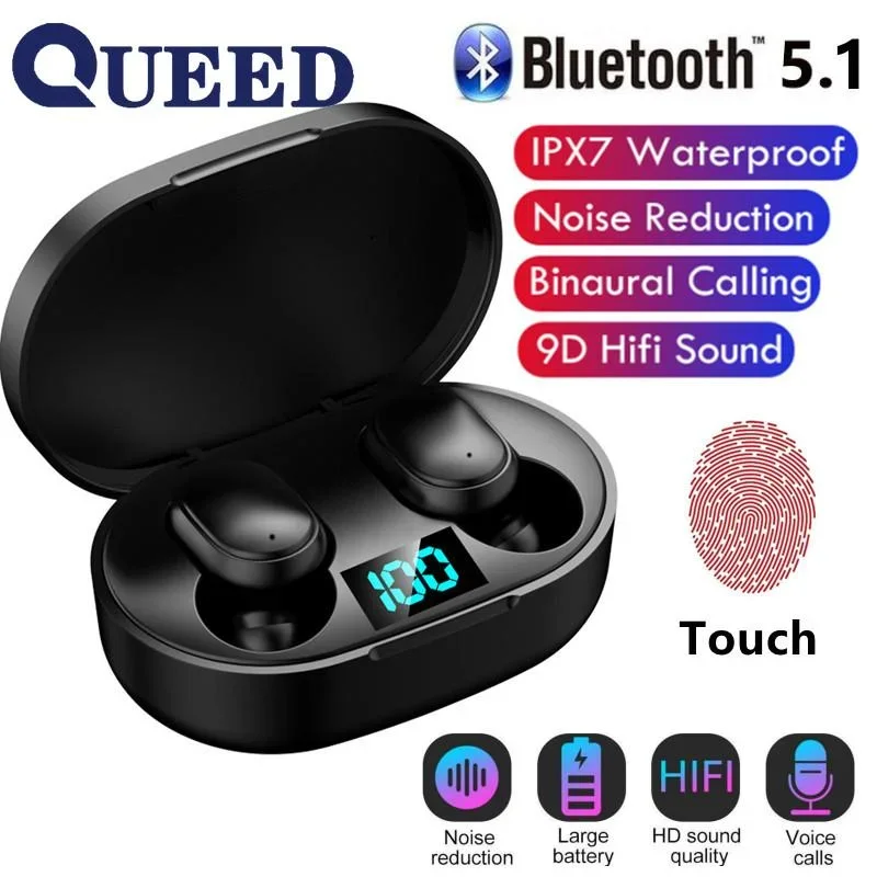 The New Intelligent Number Showed Wireless Bluetooth Earbuds Mini Stereo In-Ear Headphones