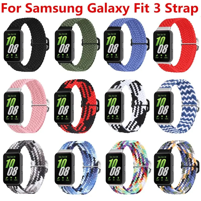 Elastic Nylon Loop Replacement Strap for Samsung Galaxy Fit 3 Wristband Accessory