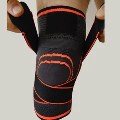 Sportliche rutschfeste Einzel-Kniebandage, Kompressions-Kniebandage, Sport-Kniepolster für Laufen, Basketball und Fitness-5