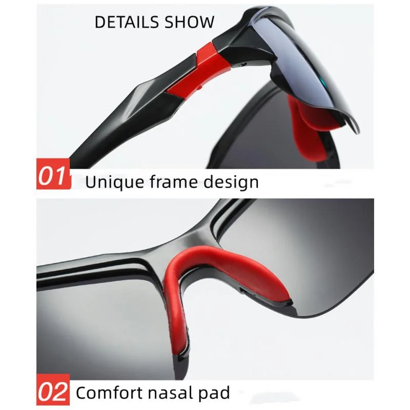 UV400 polarisierte Fahrrad-Sport-Sonnenbrille Fahrer-Schutzbrille — Produktdetailbild 1