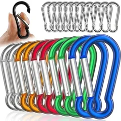 Aluminum Alloy D-Ring Spring-Gate Carabiners-2