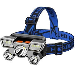 5-LED Headlamp Super Bright Rechargeable Head-Mounted Flashlight for Outdoor Night Fishing-2