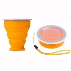BPA FREE Food-Grade Silicone Foldable Travel Cup Portable Outdoor Coffee Tumbler-2