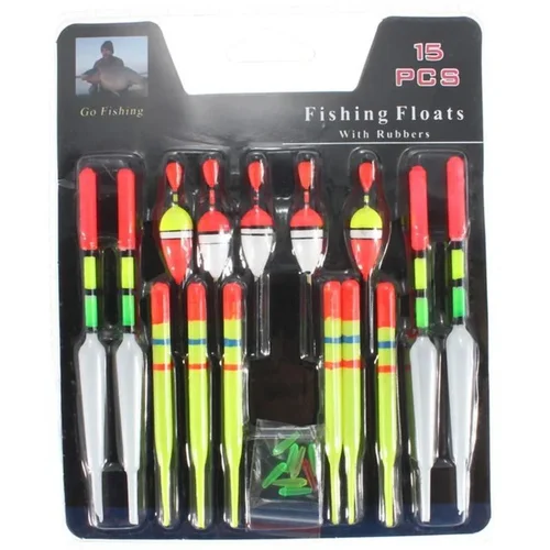 Fishing Float 15pcs Set Floats Fishing Bobbers Slip Indicators Accessories