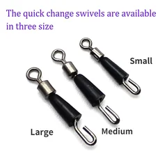 Fishing Swivel Snaps & Feeder Connectors, 30 Pieces-7