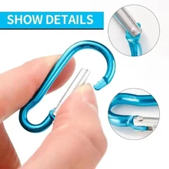 Aluminum Alloy D-Ring Spring-Gate Carabiners-4