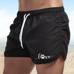 Men's Quick-Dry Swim Trunks Board Shorts Beach Summer Bathing Surfing Volleyball Swimwear-2