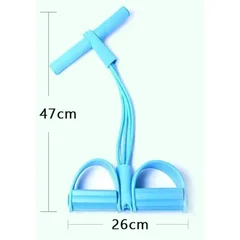 4-Tube Resistance Band Set with Pedal & Handles-3