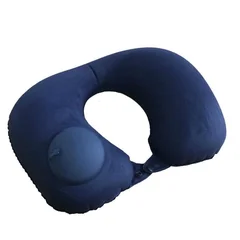 U-Shaped Portable Outdoor Press-Type Self-Inflating Car Seat Cushion Neck Pillow-2