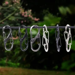 S-Type Zinc Alloy Locking Carabiners, 10 Pack-6