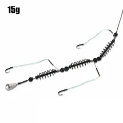 Pre-Tied Fishing Hooks Artificial Bait Cage Set Fishing Feeder-4