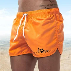 Men's Quick-Dry Swim Trunks Board Shorts Beach Summer Bathing Surfing Volleyball Swimwear-10